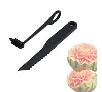 Kitchen Spiral and V-Shaped Cutter Set, Serrated And V-shaped Fruit Decorating Versatile Cutting Options For Home Restaurant Food Garnishing (Spiral cutter+V-shaped cutter*2 Pc)