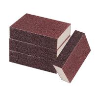 Kitchen Sponges, Emery Sponge - Scrubs Kitchen Sponge Heavy Duty , 4 Pack Four Sided Nano Carbon Dam Scrub Sponge, Tough Pan Rust Remover, Manual Sanding Product, Stainless Steel