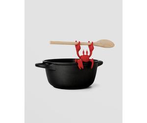 Kitchen Spoon Holder - Crabby Silicone in Radiant Red - Aqua