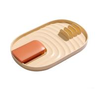 Kitchen spoon holder rack with spatula and chopsticks holders, constructed from food safe plastic to prevent clutter and facilitate utensil collection (pink)