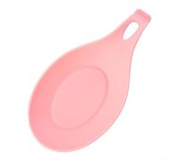 Kitchen Spoon Pad 1Pc Insulation Shelf for Neat and Clean Kitchen Silicone Coaster Tray for Spoons and Utensils (粉)