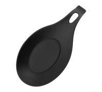 Kitchen Spoon Pad 1Pc Insulation Shelf for Neat and Clean Kitchen Silicone Coaster Tray for Spoons and Utensils (黑)