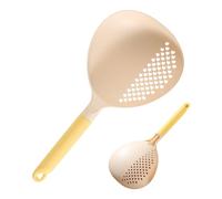 Kitchen Spoons For Baking, Perforated Ladle With Silicone Handle | Kitchen Spoon And Strainer To Drain, Utensils, For Serving Restaurant Home Noodles Pasta Dumplings Fruit Vegetable So