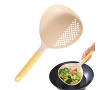 Kitchen Spoons | Large Ladle with Silicone Handle - Strainer for Draining and Kitchen Spoon Utensils | For Home Restaurant and Apartment for Serving Spaghetti Pasta Fruit and Vegetables