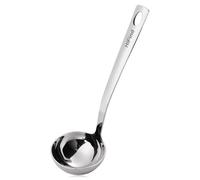Kitchen Stainless Steel 11.2 Inches Round Soup Ladle Ergonomic Handle, Perfect for Stirring, Serving Soups, and More - Heavy-Duty Metal Ladle Chef Craft Select Serving Ladle