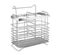 Kitchen stainless steel chopstick holder with built-in drainer and hanging feature, designed to keep utensils dry and maintain kitchen order (Thickened)