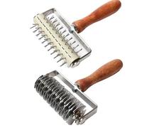 Kitchen Stainless Steel Lattice Cutter Roller Pastry Bread Pizza Wheel Pie Dough Cutter DIY Bakeware Cooking Tools (Color : A and B)