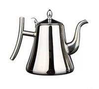 Kitchen Stainless Steel Teapot with Infuser Filter, Thick Handle and Stable Bottom Design, Suitable for Both Induction Cooker and Open Flame Stove Use (1.0L Silver)