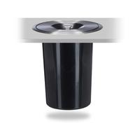 Relaxdays Silver/Black Kitchen Stainless Steel Bio-Waste Bin, Hygienic Garbage Can with Lid, HxD 29.5x26.5 cm