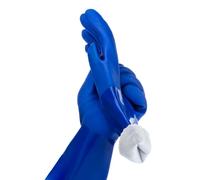 kitchen-star Ultimate Rubber Household PVC Gloves with Comfortable Cotton Lining, Anti-Slip surface, Kitchen Dishwashing, Extra Thickness, Kitchen Cleaning, Working, Painting, Pet Care (Small, Blue).