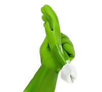 Kitchen-Star Ultimate Rubber Household PVC Gloves with Comfortable Cotton Lining, Anti-Slip surface, Kitchen Dishwashing, Extra Thickness, Kitchen Cleaning, Working, Painting, PetCare (X-Large, Green)