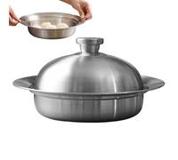 Kitchen Steam Plate For Steaming - Noodle Strainer For Even Heating With Lid | Stainless Steel Bake for the | Seafood Meat Fish Pasta Crab Broccoli Mussel Lobster And Spare Ribs