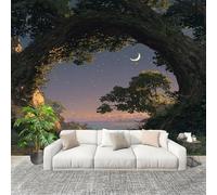 Kitchen Stickers 250x175cm Fantasy Ancient Trees Archway Peel and Stick Wall Murals Removable Wall Art Decor Green for Living Room Bedroom Nursery Toilet Bathroom Office Decoration