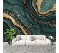 Kitchen Stickers 300x210cm Abstract Marble Fluid Peel and Stick Wall Murals Removable Wall Art Decor Dark Green for Living Room Bedroom Nursery Toilet Bathroom Office Decoration