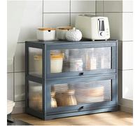 Kitchen Storage Cabinet Spice Rack & Dish nizer 42x25x50cm - Stylish Sideboard for Efficient Kitchen nization & Space Saving Solutions