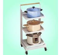 Kitchen Storage Cart on Wheels Metal Cake nizer White 3-Tier Rolling Shelves Space-Saving Cabinet for Pots and Pans Ideal for Kitchen nization and Decoration
