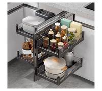 Kitchen Storage Organizer - Blind Corner Pull Out with 4 Baskets, Soft Close Design, Compatible with Left and Right Open Cabinets, Efficient Cupboard Solution