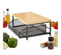 Kitchen Storage Rack - 15 Inches Vertical 2-Tier Organizer Rack, Countertop Space Saver, Standing Storage Shelves | Multipurpose Utility Shelf For Pantry Bathroom & Garage Shower Bar Apartment