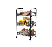 Kitchen Storage Rack - Multi-Layer Trolley Organizer with Wheels for Space Saving in Kitchen or Living Room