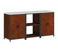 vidaXL Kitchen Storage Set HATTEM 3 pcs Rusty Steel