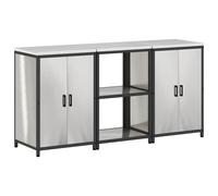 vidaXL Kitchen Storage Set HATTEM 3 pcs Rusty Steel
