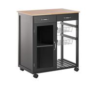 Beliani Kitchen Trolley Boves Black