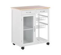 Beliani Kitchen Trolley Boves White