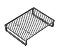 Kitchen Stove Cover, 40x30x7.5cm Microwave Oven Rack for Induction Cooker Stand Metal Bracket Maximized Space Efficiency Multi-Purpose Utility for Compact Living(Black)