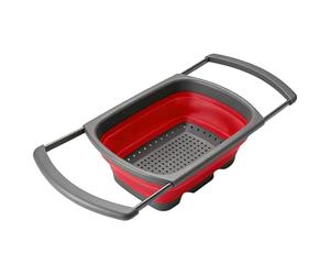 Kitchen Strainer, Basket, Silicone Over the Sink, Kitchen Strainer, Draining Rack, Robust Frame, Pasta Strainer Tool, Multi-Purpose Washing Rack for Use in Homes and Farmhouses