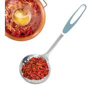 Kitchen Strainer Scoop, Stainless Steel Skimmer Ladle Spoon - Cooking Skimmer Strainer Spoon - Spacious Strainer with Filter Spoon for Hot Pot, French Fries, Wonton, Noodles and Dumplings