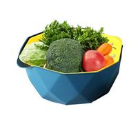 Kitchen Strainer Set - Double Layer Multi-Use Strainer with Dual Handles - Multipurpose Strainer, Fruit and Vegetable Washing Basket, 2 in 1 Filter Drain Basket for Fruits and Vegetables