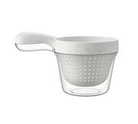 Kitchen Strainer Set Double Layer - Removable Basket | & Wash Bowl | 2-in-1 Drain Basket for Home Home Restaurant Camping Fruits Berries Pasta Cleaning White 1 Piece