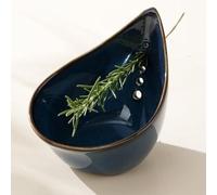 Kitchen Stripper Bowl, Pottery Herb Stripper Bowl, Plant Separating Supplies, Vegetable Separator Bowls for Home Cooks Cooking Enthusiasts Daily Meal Picnic Dinner Party