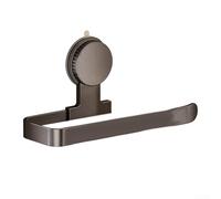 Kitchen Suction Cup Paper Towel Holder, No Drill Wall Mounted Rack for Cleaning Cloth, Carbon Steel Storage Bin for Household Organization, Grey(grey)