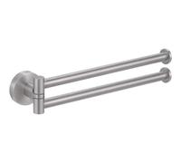 Kitchen Swivel Towel Bar 9-Inch Swing Out Towel Rack Double Towel Bar 2-Arm Wall Mounted SUS 304 Stainless Steel Brushed Finish