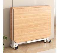 Kitchen Table, Portable Folding Drop-Leaf Dining Table with Wheels, Extendable Work & Study Table for Small Spaces, 39.4" x 31.5" x 29.5"