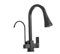kitchen tap 3 way pull out spin hot and cold water brass kitchen sink taps 3 way-black