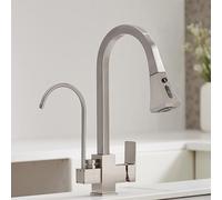 kitchen tap 3 way pull out spin hot and cold water brass kitchen sink taps 3 way-brushed
