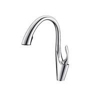 Kitchen Tap Basin Sink Mixer Pull Down Sprayer, with Pull Out Spray Swivel Kitchen Faucet Sprayer Hot and Cold Water Spout, Single Handle Brass Faucet Three Colors availab,A-A