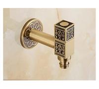 Kitchen Tap, Brass Tap Faucet Garden Bibcocks Antique Brass Dragon Carved Washing Machine Faucet Outdoor Faucet Single Cold Tap(Light Grey)