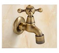 Kitchen Tap, Brass Tap Faucet Garden Bibcocks Antique Brass Dragon Carved Washing Machine Faucet Outdoor Faucet Single Cold Tap(Nero)