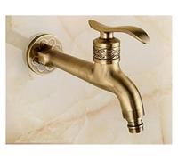 Kitchen Tap, Brass Tap Faucet Garden Bibcocks Antique Brass Dragon Carved Washing Machine Faucet Outdoor Faucet Single Cold Tap(Rosso)