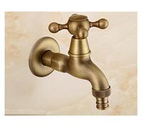 Kitchen Tap, Brass Tap Faucet Garden Bibcocks Antique Brass Dragon Carved Washing Machine Faucet Outdoor Faucet Single Cold Tap(A)