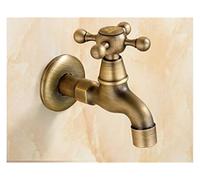Kitchen Tap, Brass Tap Faucet Garden Bibcocks Antique Brass Dragon Carved Washing Machine Faucet Outdoor Faucet Single Cold Tap(Auburn)