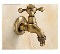 Kitchen Tap, Brass Tap Faucet Garden Bibcocks Antique Brass Dragon Carved Washing Machine Faucet Outdoor Faucet Single Cold Tap(Roze)