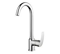 Kitchen Tap Chrome - Single Lever Swivel Mixer Tap, Monobloc, UK Standard