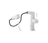 Kitchen Tap, Digital Display Sink Faucet, 720 Degree Rotation Pullable Bathroom Washbasin Faucet, Cold and Hot Dual Use Multiple Effluent Modes(B White)