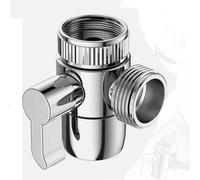 Kitchen Tap Diverter Valve M22 M24 Adapter, Chrome Plated Faucet Diverter with On/Off Switch Handle, Sink Tap Splitter Connector for Water Filter Dishwasher Shower Head