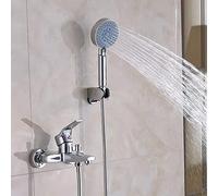 Kitchen Tap, Faucets All Bronze Take a Shower Bathroom Faucet Triple Hot and Cold Mixing Valve Simple Single Handle Shower Suit 4 Points Interface Water-Tap Abs Handle