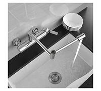 Kitchen Tap, Folding Kitchen Faucets Black Brass 360 Rotate Wall Mounted Bathroom Hidden Faucet Fold-able Crane Sink Mixer Tap,for Sinks